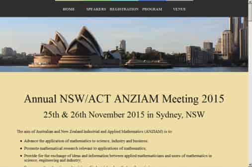 [Annual NSW/ACT ANZIAM Meeting]